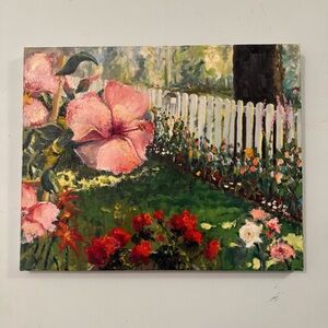 Beautiful Contemporary Field Of Flowers Acrylic Painting Signed “91